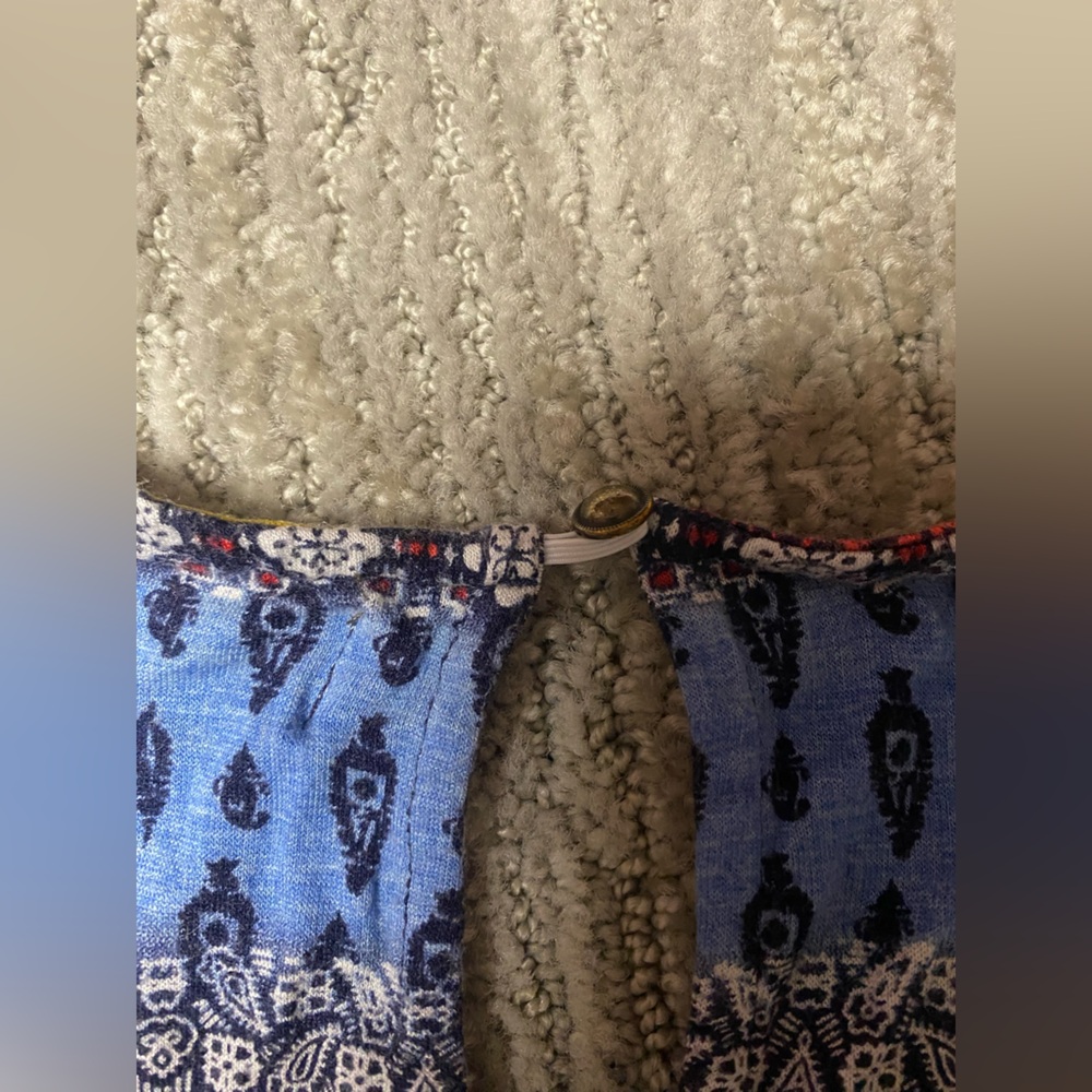Altar'd State Blue and Red Patterned Top - Picture 4 of 4